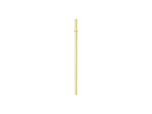 23cm Plain Straight Yellow Glass Straw