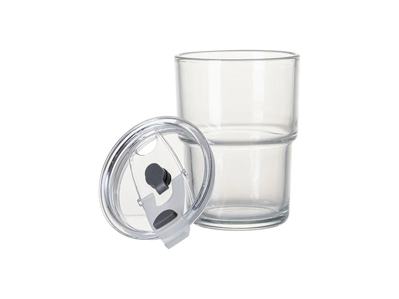 Sublimation Blanks 13oz/400ml Stackable Glass Tumbler with Lid