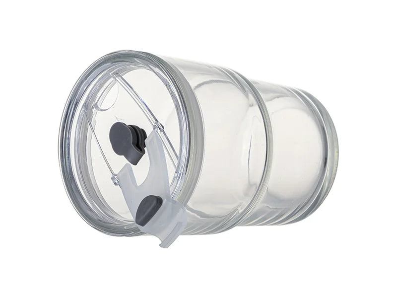Sublimation Blanks 13oz/400ml Stackable Glass Tumbler with Lid