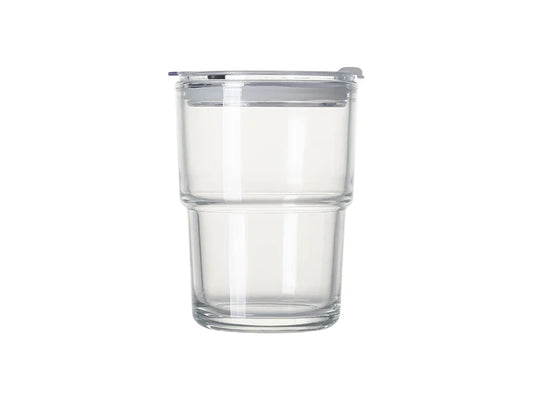 Sublimation Blanks 13oz/400ml Stackable Glass Tumbler with Lid
