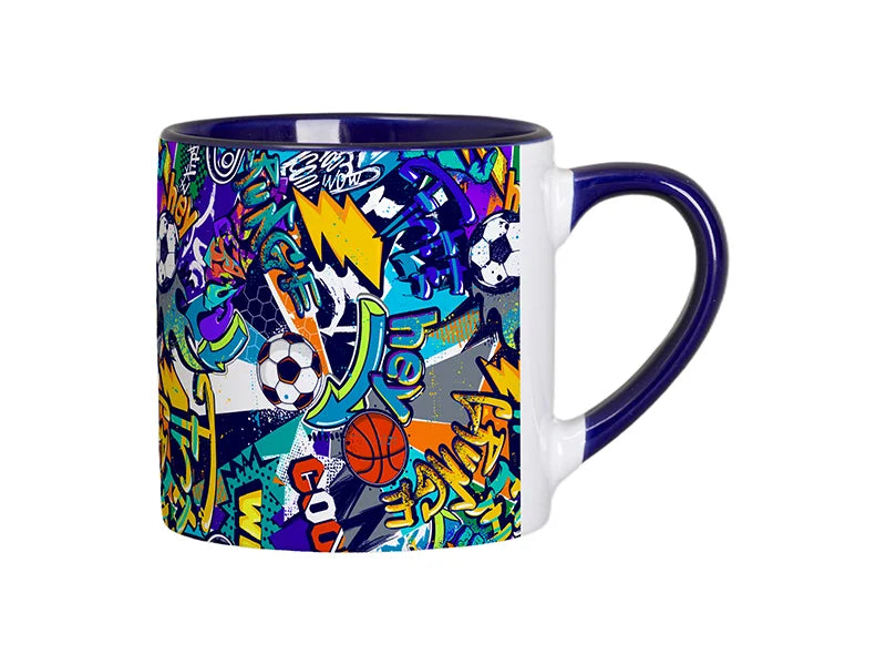 Sublimation 6oz Inner Rim Color Mug (Dark Blue)