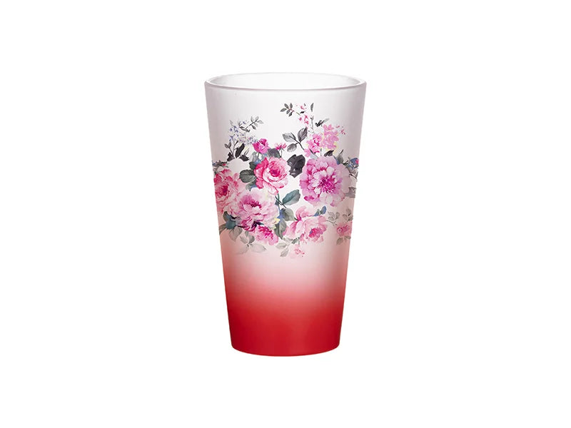 17oz Sublimation Glass Mug (Gradient Color Red)