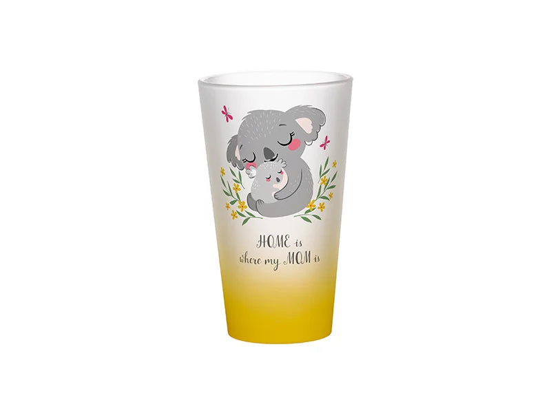 17oz Sublimation Glass Mug (Gradient Color Yellow)
