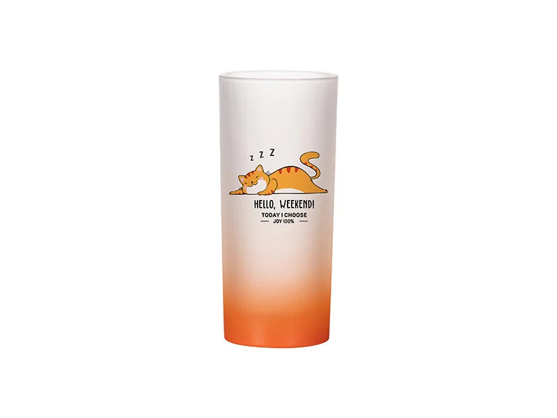 10oz Sublimation Glass Mug (Gradient Color Orange)