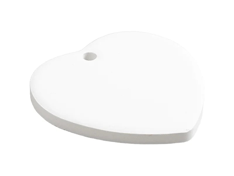 UV Bisque Ceramic Ornament (Heart shape,6.7*6.7cm)