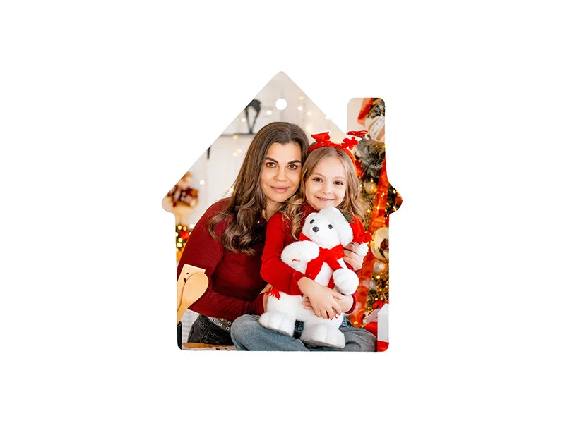 UV Bisque Ceramic Ornament (House shape,8.5*7.5cm)