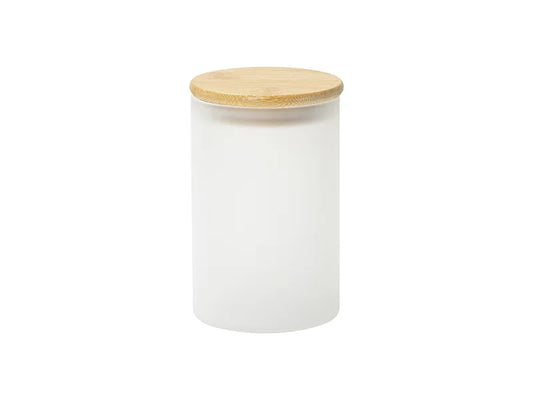 Sublimation Blanks 20oz/600ml Frosted Skinny Glass Storage Jar