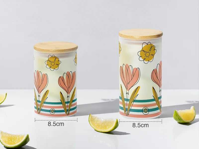 Sublimation Blanks 25oz/750ml Frosted Skinny Glass Storage Jar