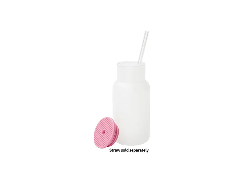 Sublimation Blanks 18oz/550ml Clear Glass Tumbler w/ Lid