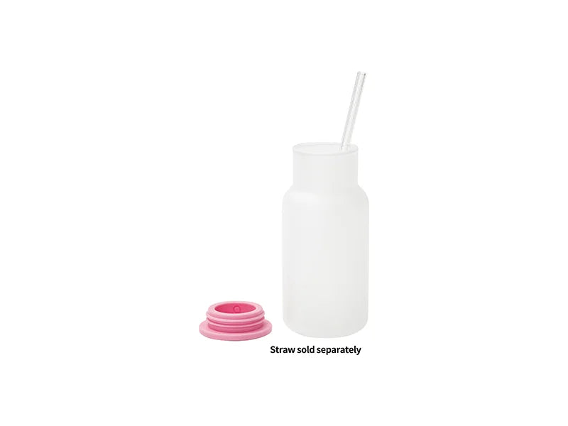 Sublimation Blanks 18oz/550ml Clear Glass Tumbler w/ Lid