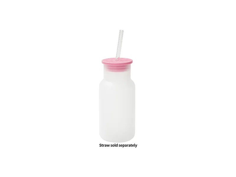 Sublimation Blanks 18oz/550ml Clear Glass Tumbler w/ Lid