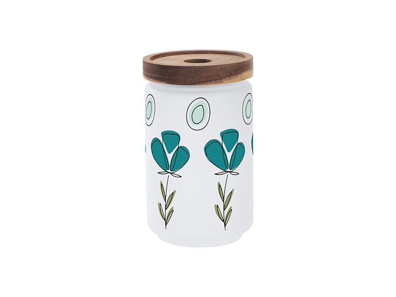Sublimation Blanks 750ml Glass Storage Jar w/ Wood Lid