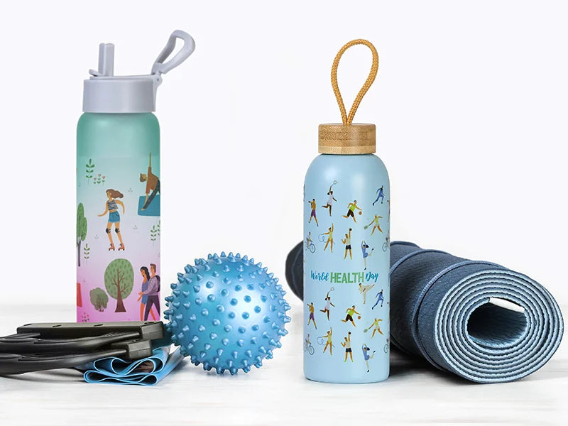 Sublimation 32oz/950ml Frosted Glass Sports Bottle w/ Grey Straw Lid (Gradient Color Green & Pink)