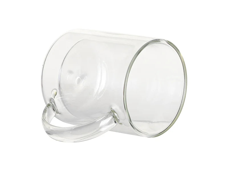 Sublimation Blanks 11oz/330ml Double Layer Glass Mug(Clear)