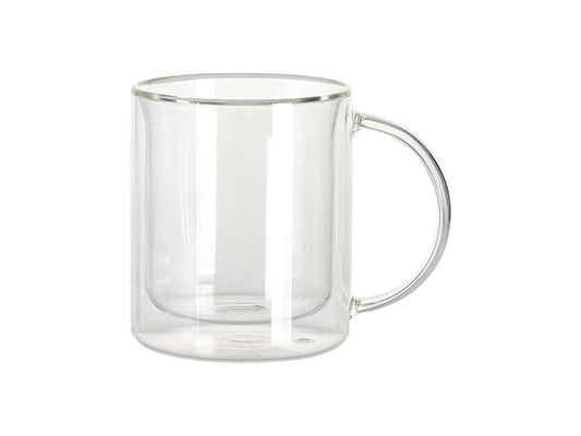 Sublimation Blanks 11oz/330ml Double Layer Glass Mug(Clear)