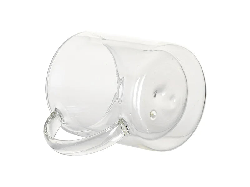 Sublimation Blanks 11oz/330ml Double Layer Glass Mug(Clear)
