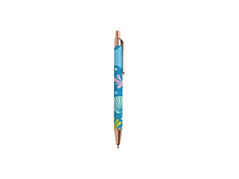 Sublimation Ballpoint Pen with Shrink Wrap (Rose Gold+White Barrel)