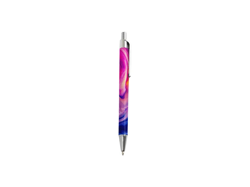 Sublimation Ballpoint Pen with Shrink Wrap (Silver+White Barrel)