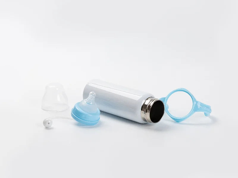 8oz/240ml Sublimation Blanks Stainless Steel Milk Sippy Bottle (White)