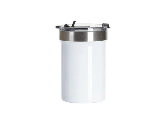 Sublimation Blanks 18oz/550ml Stainless Steel Travel Tumbler with Flip Lid (White)
