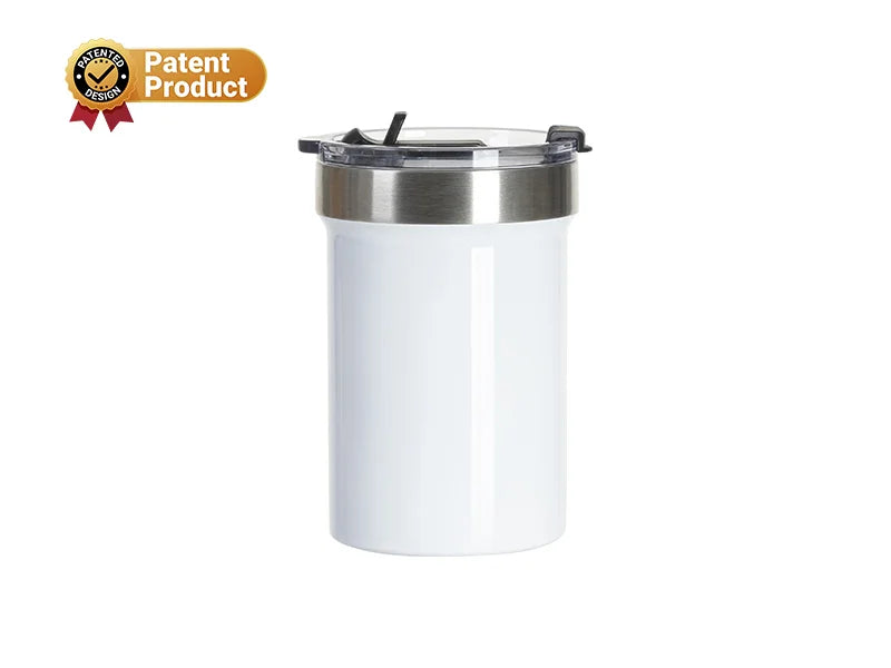 Sublimation Blanks 18oz/550ml Stainless Steel Travel Tumbler with Flip Lid (White)