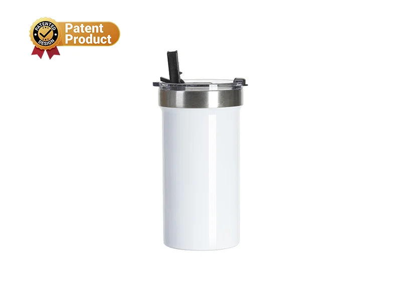 Sublimation Blanks 22oz/650ml Stainless Steel Travel Tumbler with Flip Lid (White)