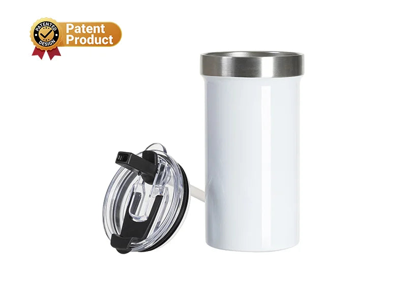 Sublimation Blanks 22oz/650ml Stainless Steel Travel Tumbler with Flip Lid (White)