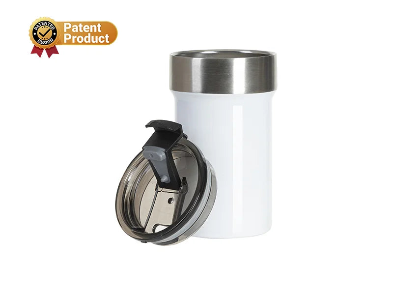 Sublimation Blanks 13oz/400ml Stainless Steel Travel Tumbler with Flip Lid (White)