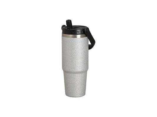 30oz Sublimation Glitter Tumbler-Silver