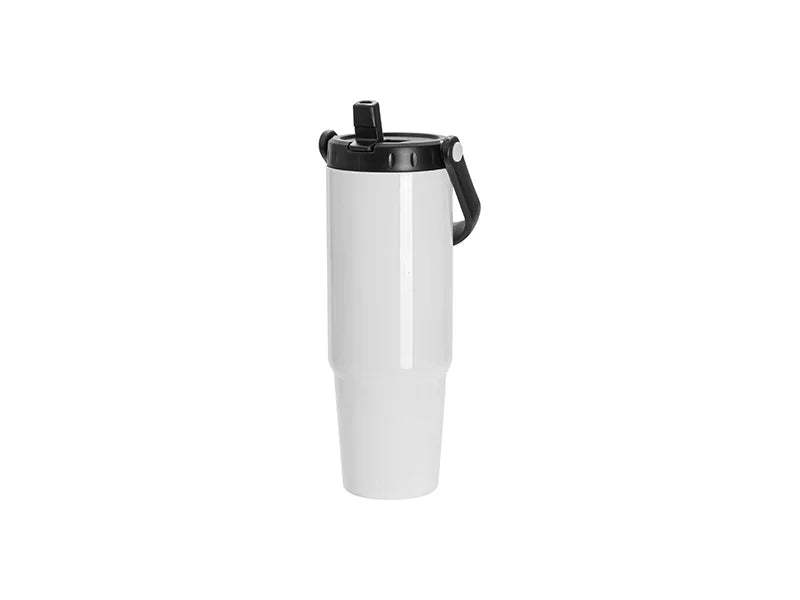 Sublimation Blanks 36oz/1080mlStainless Steel Travel Tumbler with Portable Lid(White)