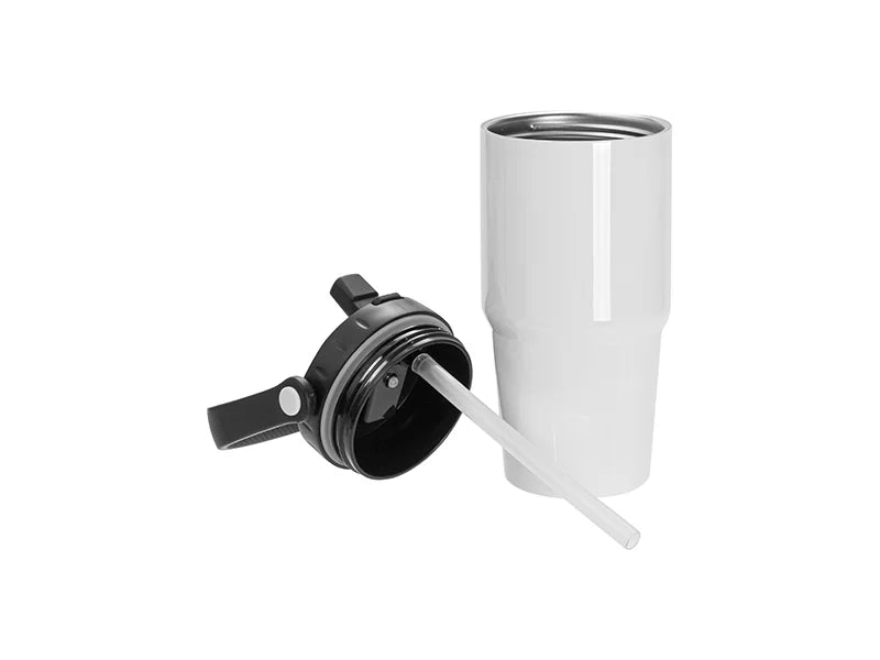 Sublimation Blanks 20oz/600ml Stainless Steel Travel Tumbler with Portable Lid(White)