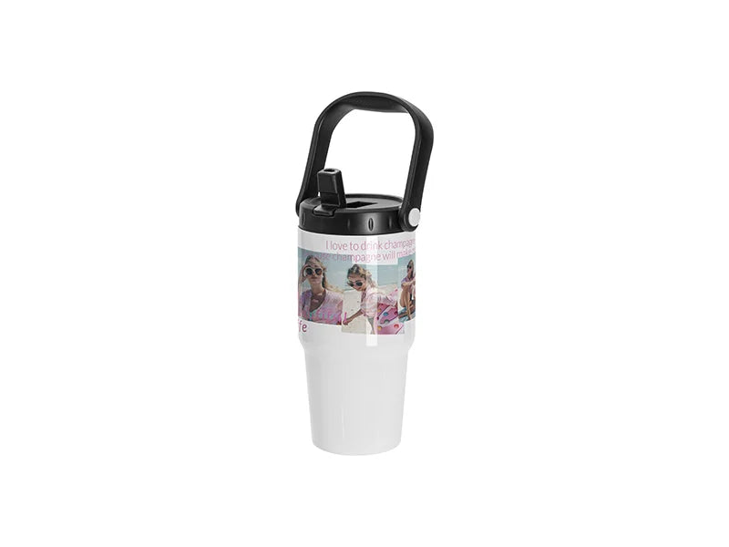 Sublimation Blanks 20oz/600ml Stainless Steel Travel Tumbler with Portable Lid(White)