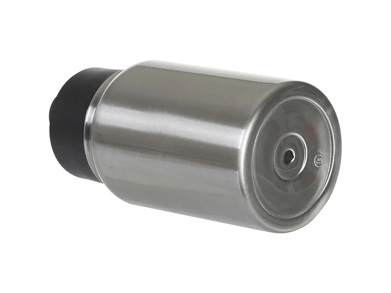 17oz/500ml Stainless Steel Water Bottle w/ Wide Mouth Straw & Portable Lid (Silver)