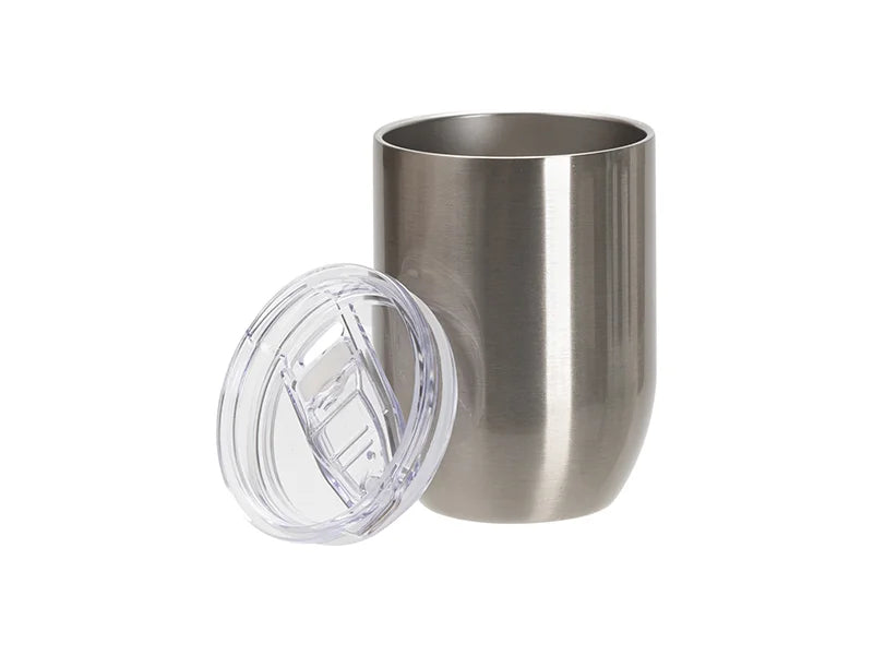 Sublimation Blanks 15oz/450ml Stainless Steel Stemless Wine Cup(Silver)