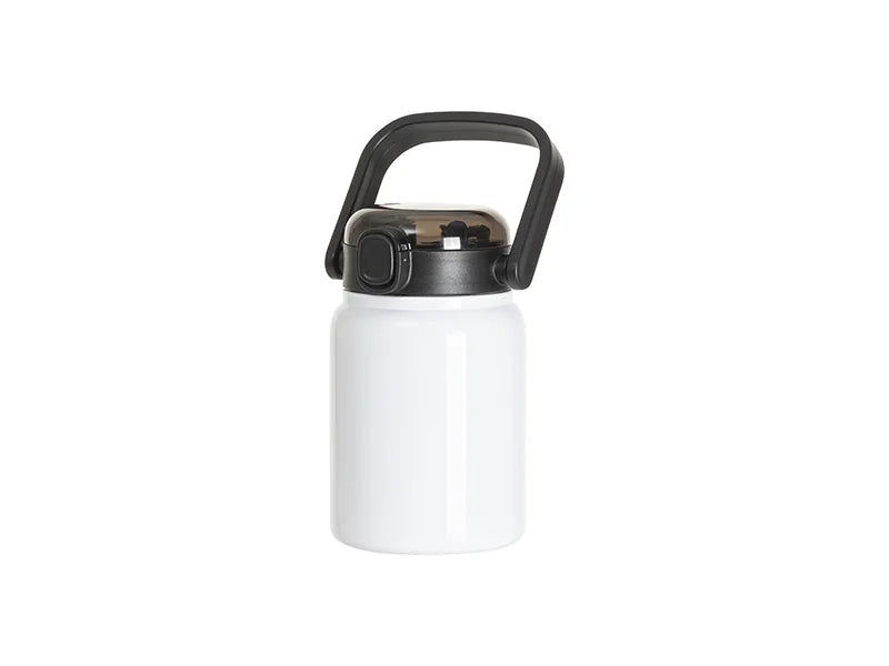 Sublimation Blanks 25oz/750ml Stainless Steel Tumbler w/ Wide Mouth & Black Portable Straw Lid(White)