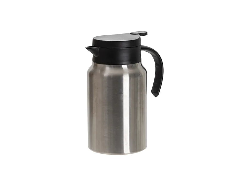 Sublimation Blanks 50oz/1500ml Stainless Steel Coffee Pot w/ Black Handle& Lid(Silver)