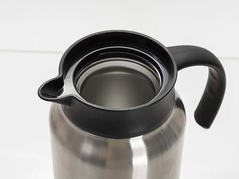 Sublimation Blanks 50oz/1500ml Stainless Steel Coffee Pot w/ Black Handle& Lid(Silver)