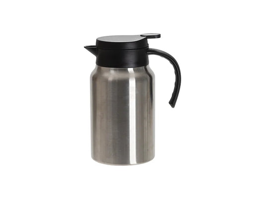 Sublimation Blanks 50oz/1500ml Stainless Steel Coffee Pot w/ Black Handle& Lid(Silver)