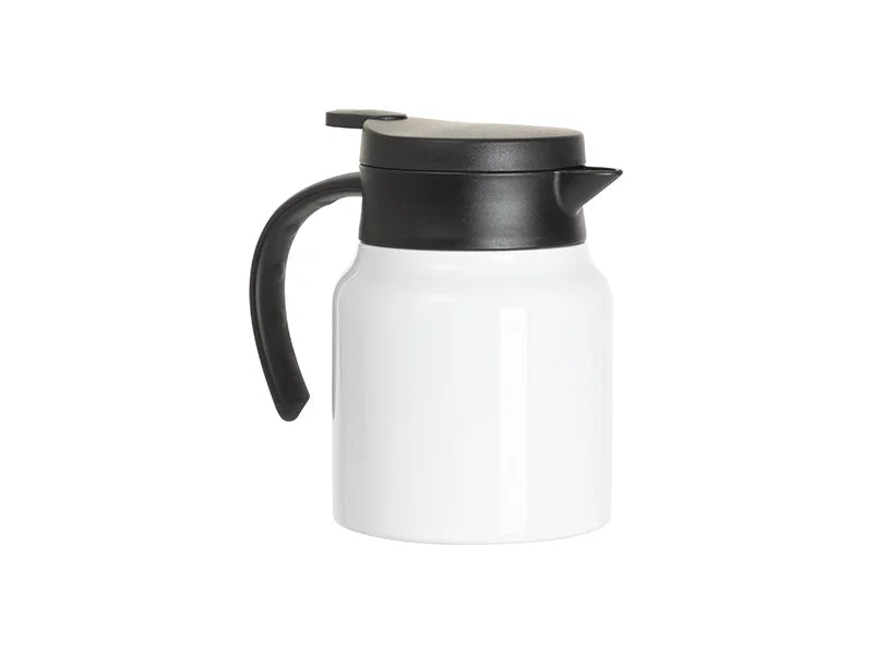 Sublimation Blanks 32oz/1000ml Stainless Steel Coffee Pot w/ Black Handle& Lid (White)