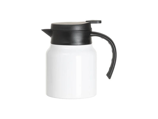 Sublimation Blanks 32oz/1000ml Stainless Steel Coffee Pot w/ Black Handle& Lid (White)
