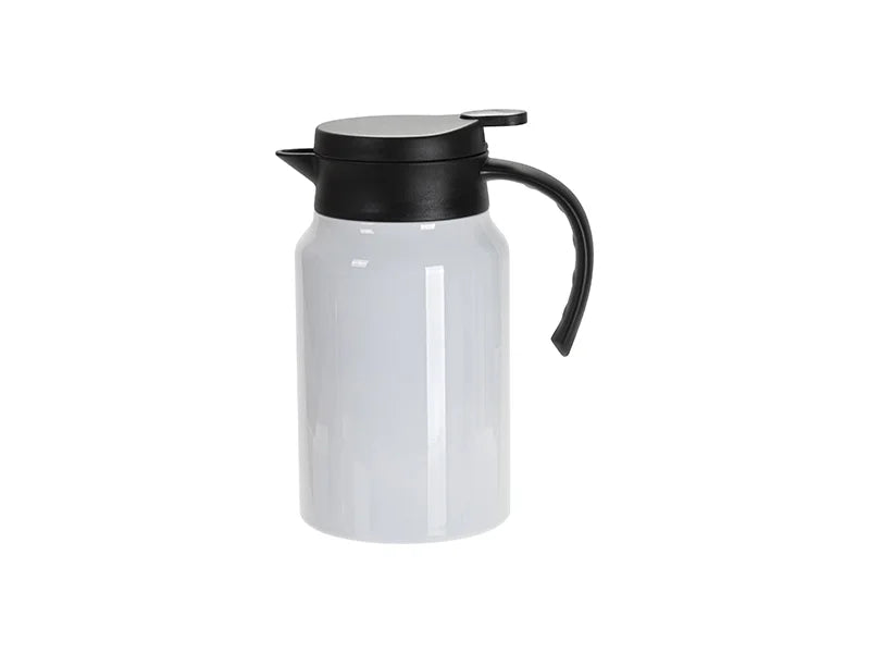 Sublimation Blanks 50oz/1500ml Stainless Steel Coffee Pot w/ Black Handle& Lid(White)
