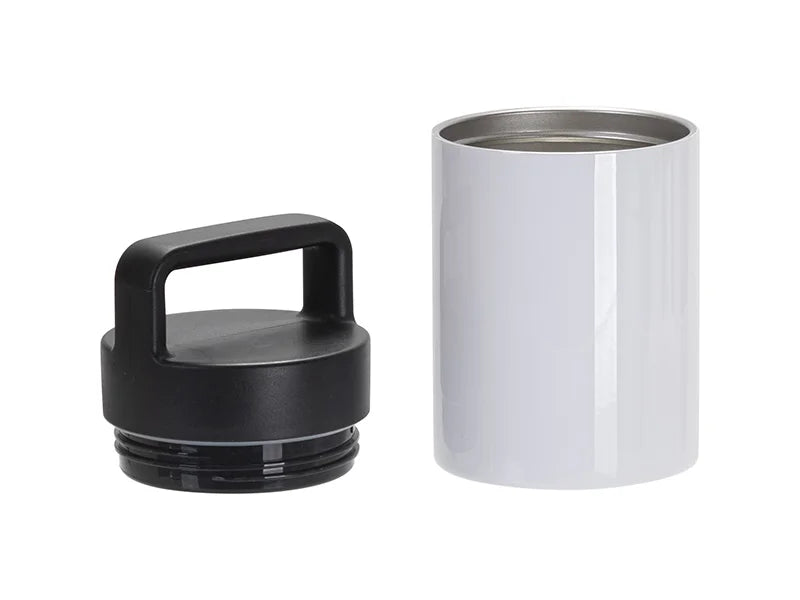 Sublimation Blanks 13oz/400ml Stainless Steel Mug w/ Protable Black Lid (White)