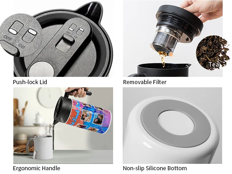 50oz/1500ml Sublimation Blanks Sublimation Thermal Coffee Carafe Pot