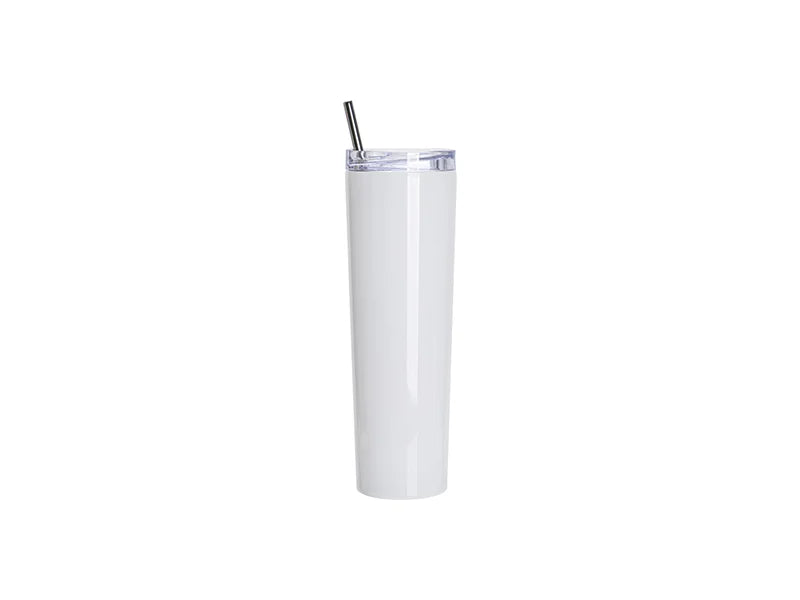 34oz/1000ml Sublimation Blanks Stainless Steel Tapered Tumbler with slide waterproof lid & Straw(White)