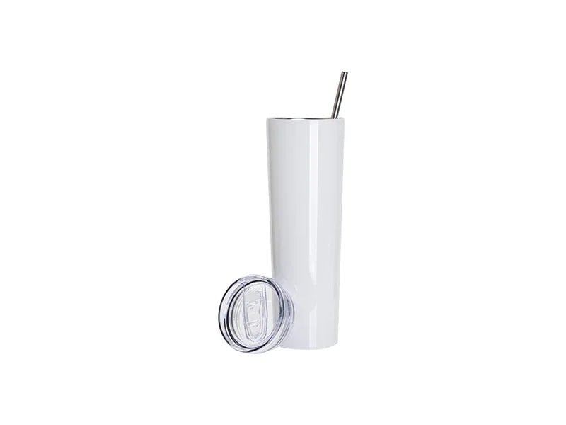 34oz/1000ml Sublimation Blanks Stainless Steel Tapered Tumbler with slide waterproof lid & Straw(White)