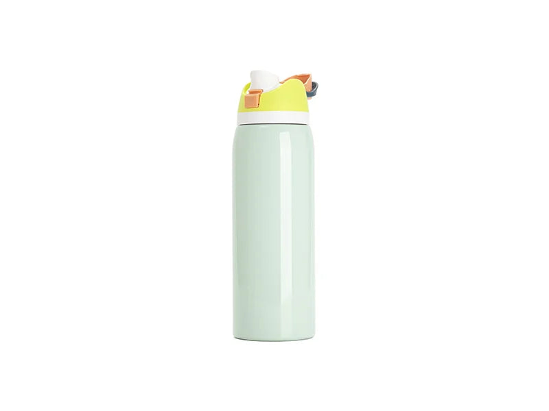 Sublimation 40oz/1200ml Stainless Steel Water Bottle with Flip One Touch Portable Lid (Glossy Light Green)
