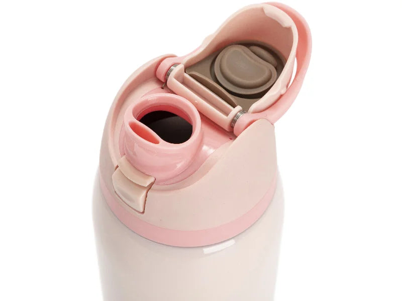 Sublimation 40oz/1200ml Stainless Steel Water Bottle with Flip One Touch Portable Lid (Glossy light Pink)