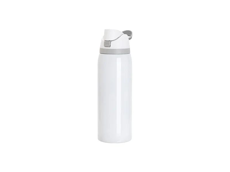Sublimation 40oz/1200ml Stainless Steel Water Bottle with Flip One Touch Portable Lid (White)