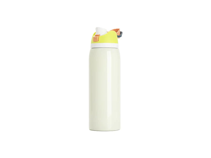 Sublimation 40oz/1200ml Stainless Steel Water Bottle with Flip One Touch Portable Lid (Glossy Yellow Green)