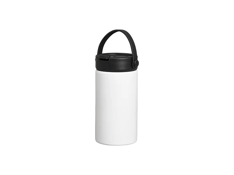 20oz/600ml Sublimation Stainless Steel Flask Tumbler w/ Protable Straw Lid (White)